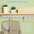 thumbnail image 3 of Unique Bargains Coat Rack Wall Mount, 21” Metal Round Wall Hooks Rail with 8 Hooks, Silver, 3 of 5