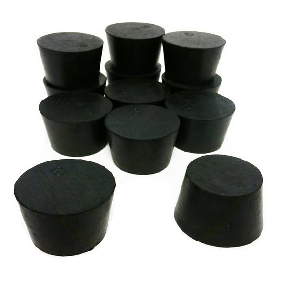Rubber Stoppers, Size 8, Solid. Pack of 1-Pound.