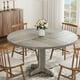 thumbnail image 1 of Mesa de comedor redonda de 47 pulgadas, mesa de cocina de madera, mesas de comedor para 4 a 6 personas, mesa de comedor con mesa de madera y patas para comedor, sala de estar, café, 1 of 7