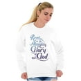thumbnail image 3 of Revel in the Almighty Glory of God Women Crewneck Sweatshirt Brisco Brands S, 3 of 6