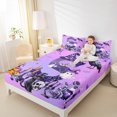 thumbnail image 3 of Homewish Spooky Halloween Cat Twin Sheets,Kawaii Pumpkin Lantern Personalized Letter S Bedding,3-Piece,1 Fitted Sheet and 1 Pillowcase, 3 of 6