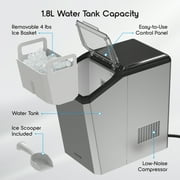 Ionchill QuickCube 3L Capacity Nugget Ice Maker, Stainless Steel