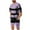 Purple C, variant on Stamzod Plus Size Sweat Suits Men Two Piece Fashion Strip Printed Short Sleeve Shirts and Stretch Waist Shorts Casaul Summer Outfits for Men Pink XXL