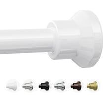 GHGSDH-Shower Curtain Rod, 1" Diameter Heavy Duty Spring Tension Curtain Rod No Drilling, 31-79 Inch Adjustable No Slip Rust-Proof Shower Rods for Bathroom, White