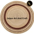 thumbnail image 2 of Jaipur Art And Craft Jute Braided Carpet Natural Area Rug Handmade Reversible for Home Interior (4x4 Sq Ft), 2 of 6