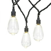 Mainstays 30-Count Warm White LED Edison Bulb Outdoor String Lights with Black Wire