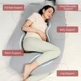 thumbnail image 6 of Momcozy Pregnancy Pillow with Soft Cover, Body Pillow for Pregnant Women, 6 of 10