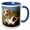 Blue/White, variant on 3drose, Basset Hound, 11oz Two-tone Blue Mug