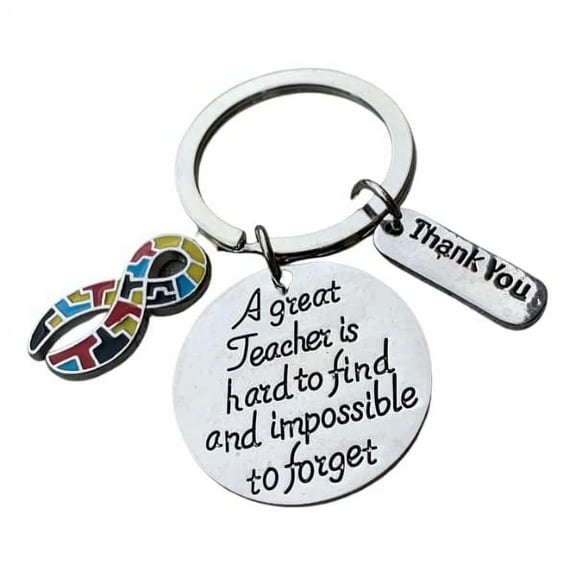 Autism Teacher Keychain, Great Teacher is Hard to Find, Teacher Jewelry, Teacher Gift - Show Your Teacher Appreciation