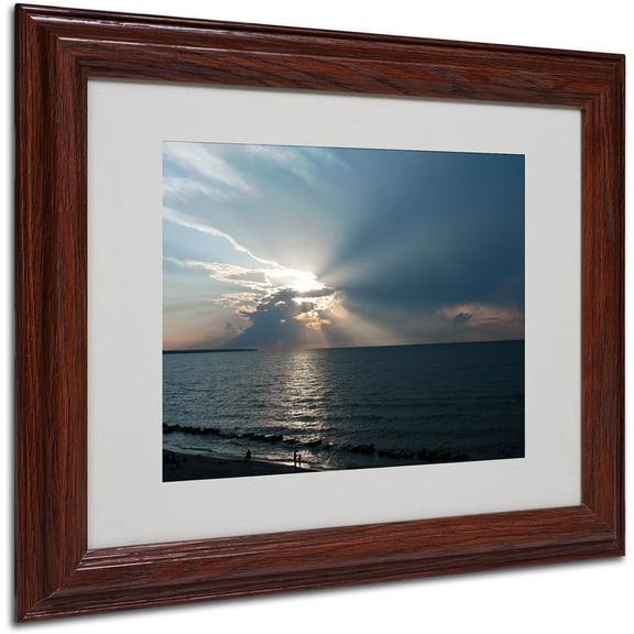 Trademark Fine Art "Waiting for Sunset" by Kurt Shaffer, Wood Frame