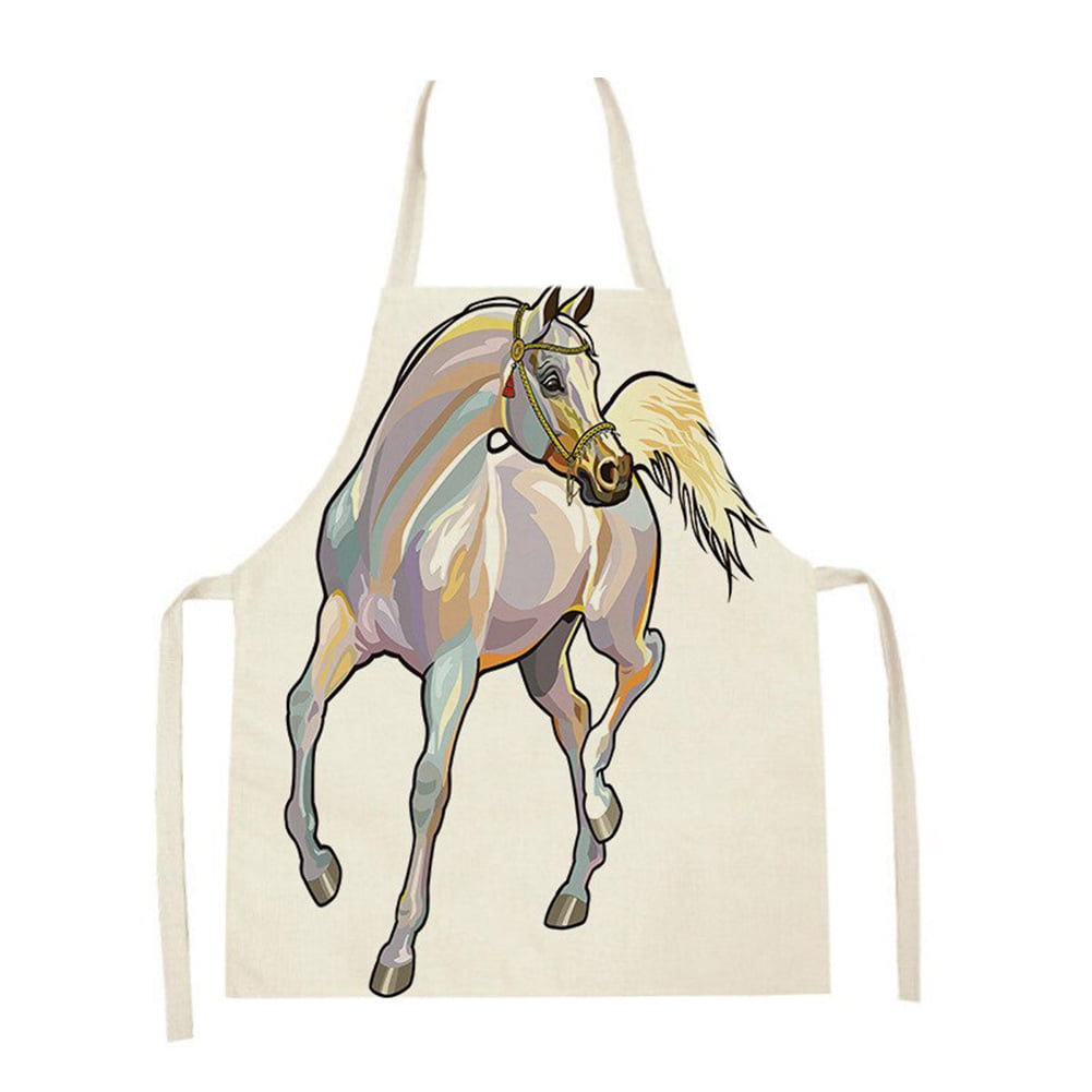Funny Novelty Apron Kitchen Cooking Evo Horse Riding 