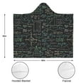 thumbnail image 3 of Wearable Blanket,Math Equations 3D Shapes Black Pattern Hooded Wearable Flannel Blanket for Adults & Teens,Winter Poncho Shawl Wrap Cape Cozy Anti-Pill,50"x60", 3 of 5