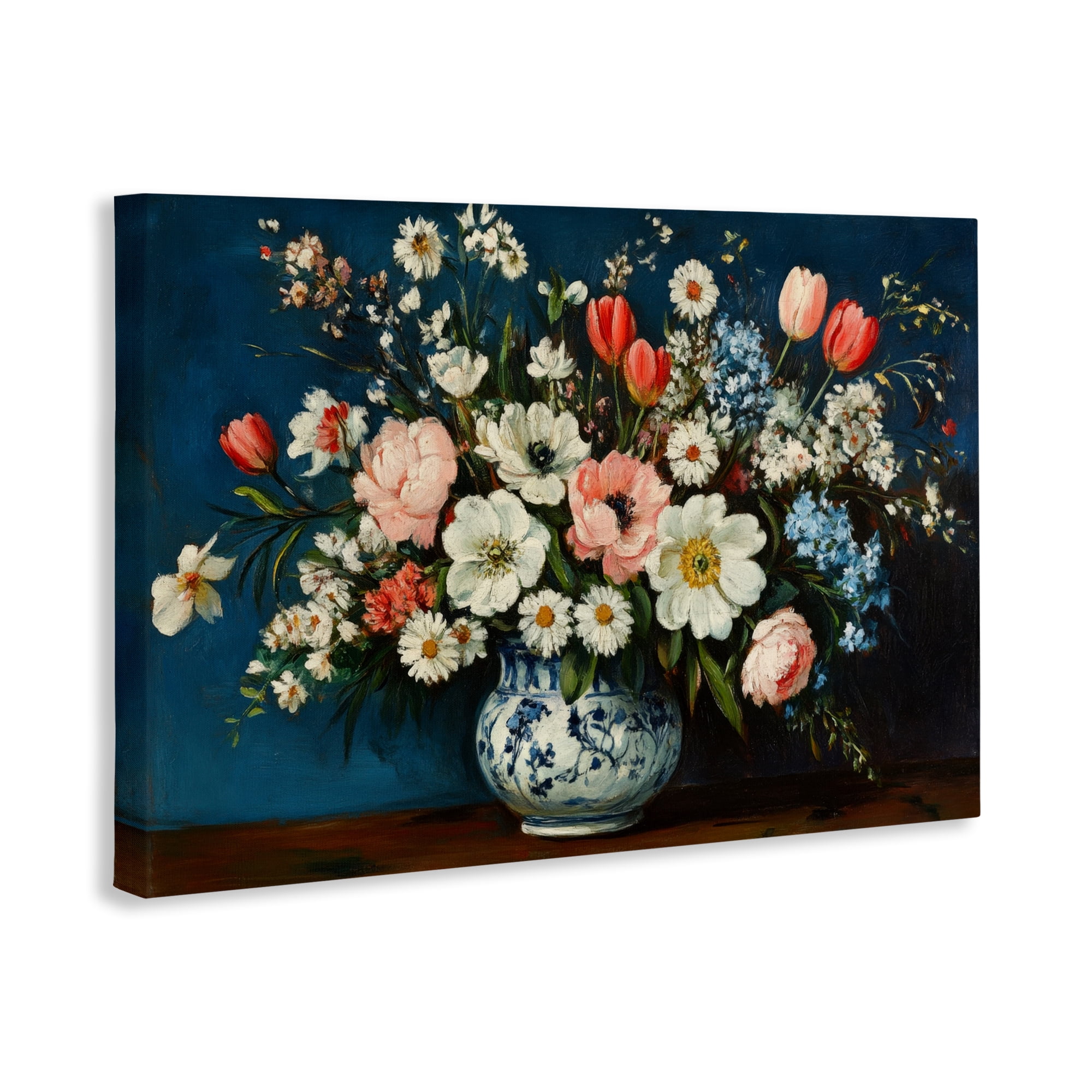 Stupell Industries Colorful Bouquet in Vase Canvas Wall Art, design by Petal Prints Design