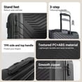 thumbnail image 3 of Travelhouse 3 Piece Hardshell Luggage Set Hardside Lightweight Suitcase with TSA Lock Spinner Wheels 20in24in28in.(Black), 3 of 10