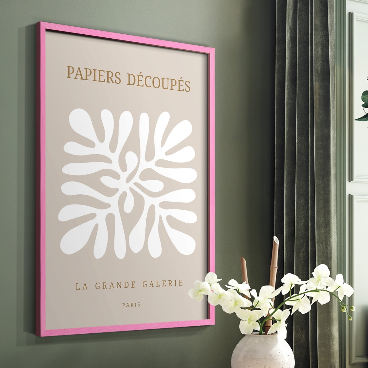 Matisse CCCXCI in Pink Solid Wood 16 x 20 Framed Print