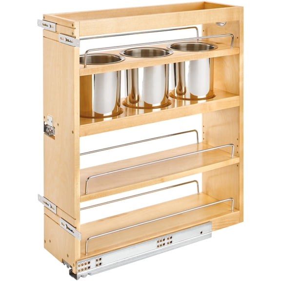 Rev-A-Shelf 449UT-BCSC-7C Wood Classics Soft Close 7-1/2"W Base Cabinet Pull Out Utensil