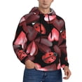thumbnail image 2 of Sikiie Ladybugs and Red Hearts Men's Hoodie, Essentials Hoodie, Sweatshirt, Pullover Hooded Sweatshirt for Men-Small, 2 of 7