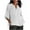 White, variant on Timegard Tops for Women Notched V Neck 3/4 Sleeve Side Split Summer Casual Solid Color Loose Tops Tee