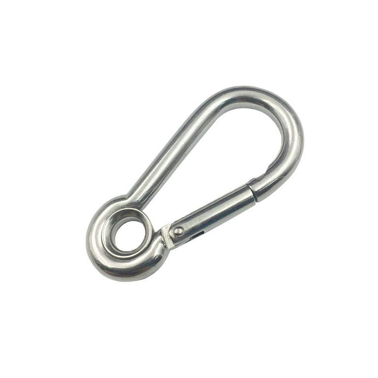 Spring Snap Hook Carabiner Dia 4mm (0.16) with Round Stainless
