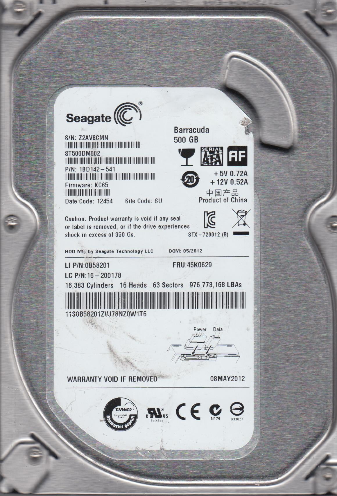 8TB Seagate Barracuda Hard drive internal 3.5