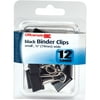 Officemate Small Binder Clips, Black, 12 in a Pack (31085)