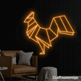 thumbnail image 2 of Craftnamesign Chicken Geometric Neon Sign for Chicken Shop Bedroom Wall Decor, 2 of 5