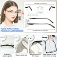 thumbnail image 6 of WEMOOMOOTANTS 4 Pairs of 3.5 Rimless Reading Glasses for Women Men Lightweight Grey Readers 1.0 1.5 2.0 2.5 3.0 350, 6 of 6