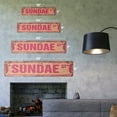 thumbnail image 2 of SUNDAE Vintage Plastic Street Sign ice cream shop lover hot | Indoor/Outdoor |  18" Wide, 2 of 4