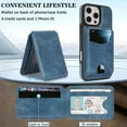 thumbnail image 4 of for iPhone 13 Pro Max Case Wallet, 2 in 1 Detachable Magnetic with Card Holder Back Cards Slot RFID Blocking PU Leather Shockproof Protective Stand Phone Case Cover for Women Men - Blue, 4 of 11