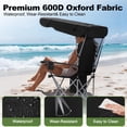 thumbnail image 6 of Portable Camping Chair with Canopy - Folding Chair with Canopy, Durable 600D Oxford Canopy Chair for Camping, Beach, Picnics, Fishing & Sports, 6 of 10