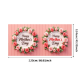 thumbnail image 2 of Floral Design Mother's Day Banner Pink Roses Mother's Day Decoration for Celebration Event Indoor Use Photography Background, 2 of 9