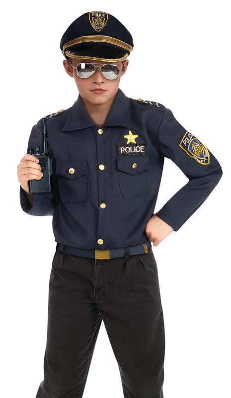 WAY TO CELEBRATE! Boys Police Kit Halloween Costume S, Blue