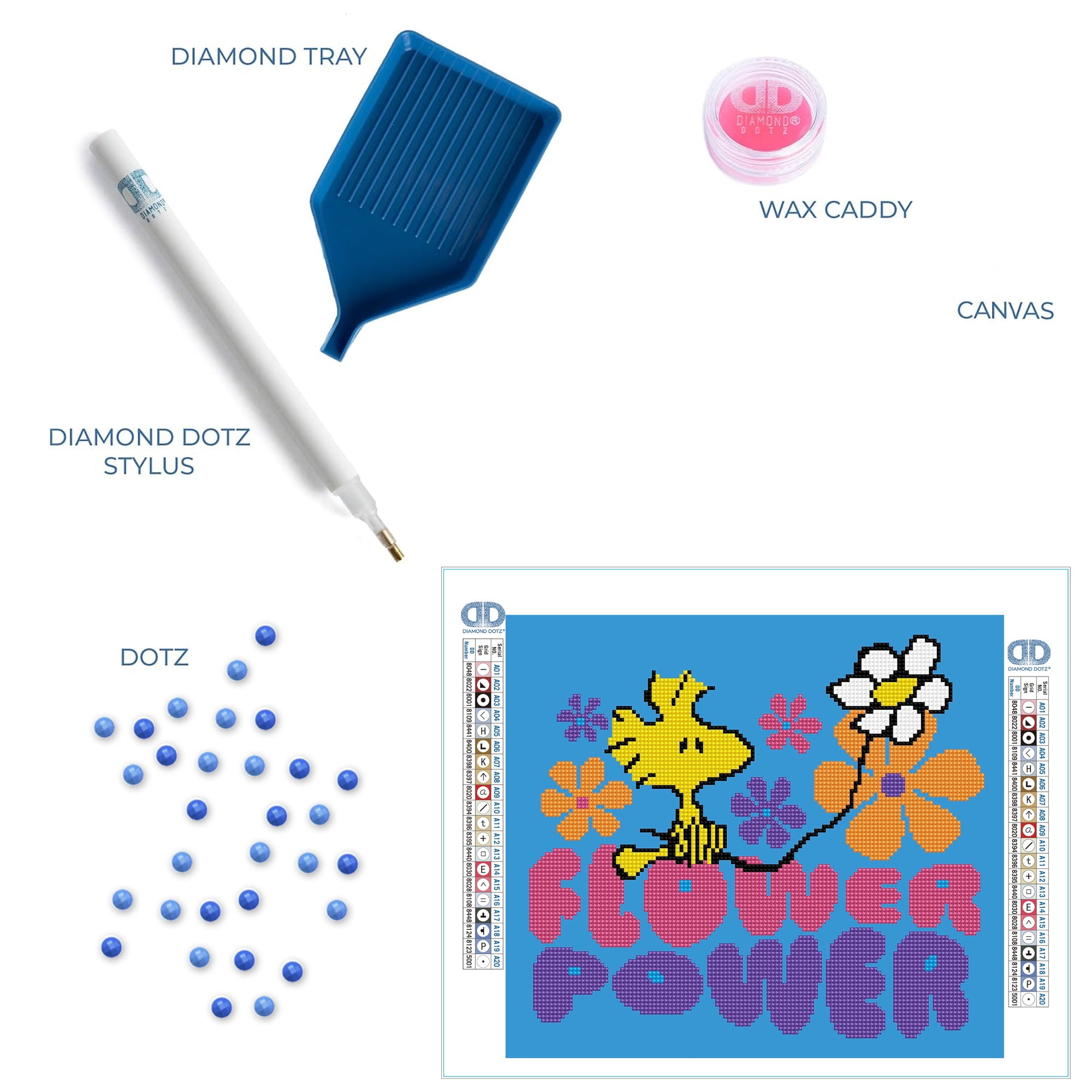 Diamond Dotz Flower Power (Peanuts) Snoopy Diamond Painting Kits