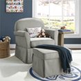 thumbnail image 1 of Baby Relax Swivel Glider Chaise et Set ottoman, gris clair Microfibre, 1 of 6
