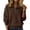 Brown, variant on Women's High Neck Half Zip Pullover Sweater, Fold Over Collar Knitted Long Sleeve Top with Quarter Zipper, Lightweight Casual Tunic for Fall Winter Spring Daily Wear