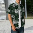 thumbnail image 3 of Hawaiian Shirt for Men Summer Short Sleeve Button Down Lapel Collar Loose Fit Tropical Print Beach Shirts Vacation Outfits, 3 of 5