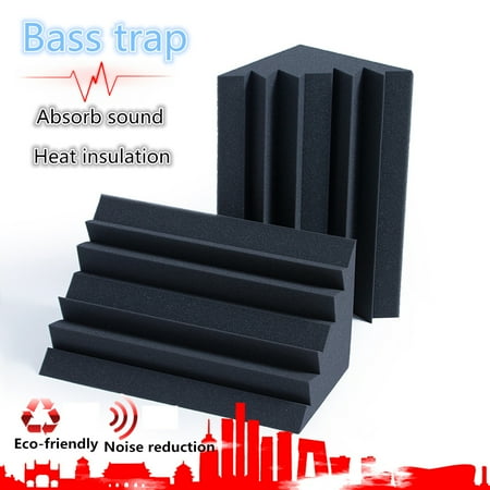 Corner Bass Trap 1PCS Black/Pink High Density Soundproofing Foam Absorbers Sound Sponge Corners Bass Trap Acoustic Studio ()