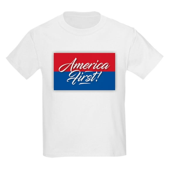 CafePress - America First T Shirt - Light T-Shirt Kids XS-XL