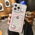 thumbnail image 3 of Sanrios Hellos Kittys-funda transparente anticaída para iPhone, funda con soporte de tarjeta para iPhone 16, 15, 14, 13, 12, 11, Mini Pro Max, X, XR, XSMax, 7, 8 Plus, SE20, 3 of 5