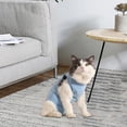 thumbnail image 1 of Traje de recuperación Fernando para gatos L azul, 1 of 8
