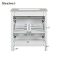 thumbnail image 3 of Harper & Bright Designs 30 inch Bathroom Vanity with Ceramic Sink, Modern Green Single Bathroom Cabinet with 2 Doors and a Shelf, Soft Close Doors, White, 3 of 15