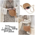 thumbnail image 5 of Bolso de paja, Bolso de paja, Bolso de cesta, Bolso de hombro tejido a mano puro Fason LN-1765, 5 of 5