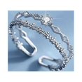 thumbnail image 4 of Joyería Cubic Zircon 925 Anillo relleno de plata Mujer Regalo de fiesta Sz Ajustable, 4 of 5