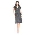 thumbnail image 5 of Vestido de rayas Roman Fashion /Juvenil, 8867-STRP (Negro rayas) negro CH, 5 of 5