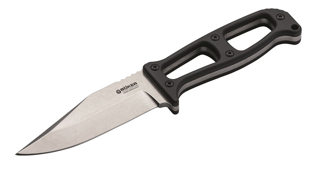 Boker Tree Brand G.E.K. EDC Fixed Blade Knife Black Micarta Stainless