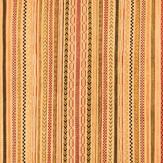 Ahgly Company Indoor Square Solid Orange Modern Area Rugs, 7' Square