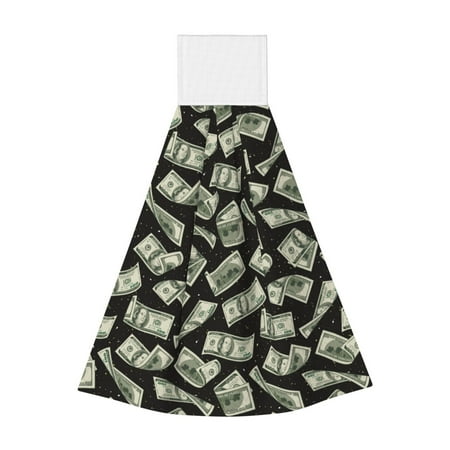 

Sikiie Dollar Hand Towel with Loop Hanging Towel Absorbent Tie Towels for Kitchen Tea Bar Bathroom Decor