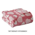 thumbnail image 3 of Heart Plush Throw Blanket, Soft Pink Valentine’s Day Blanket, Cozy Polyester Throw for Couch Sofa Bed, Romantic Home Decor Gift for Her,Blanket, 3 of 4