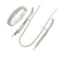 thumbnail image 5 of Faty-T Rhinestone Bridal Wedding Jewelry Sets Silver Choker Necklace Earrings Bracelet Set Prom Formal Costume Jewelry Set for Women and Brides, 5 of 19