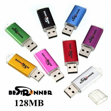 Usb Flash Disk Model BESTRUNNER 128MB USB 2.0 Flash Memory Stick Pen Drive Storage Thumb U Disk Gifts for PC Computer Laptop Stroage ()